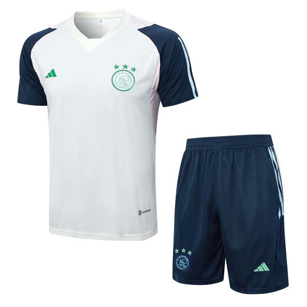 Camiseta Entrenamiento Ajax Conjunto Completo 2023/2024 Blanco